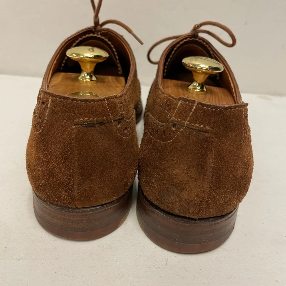 CROCKETT & JONES Made in England The Westminster‎ in Tobacco Suede Size 9 D